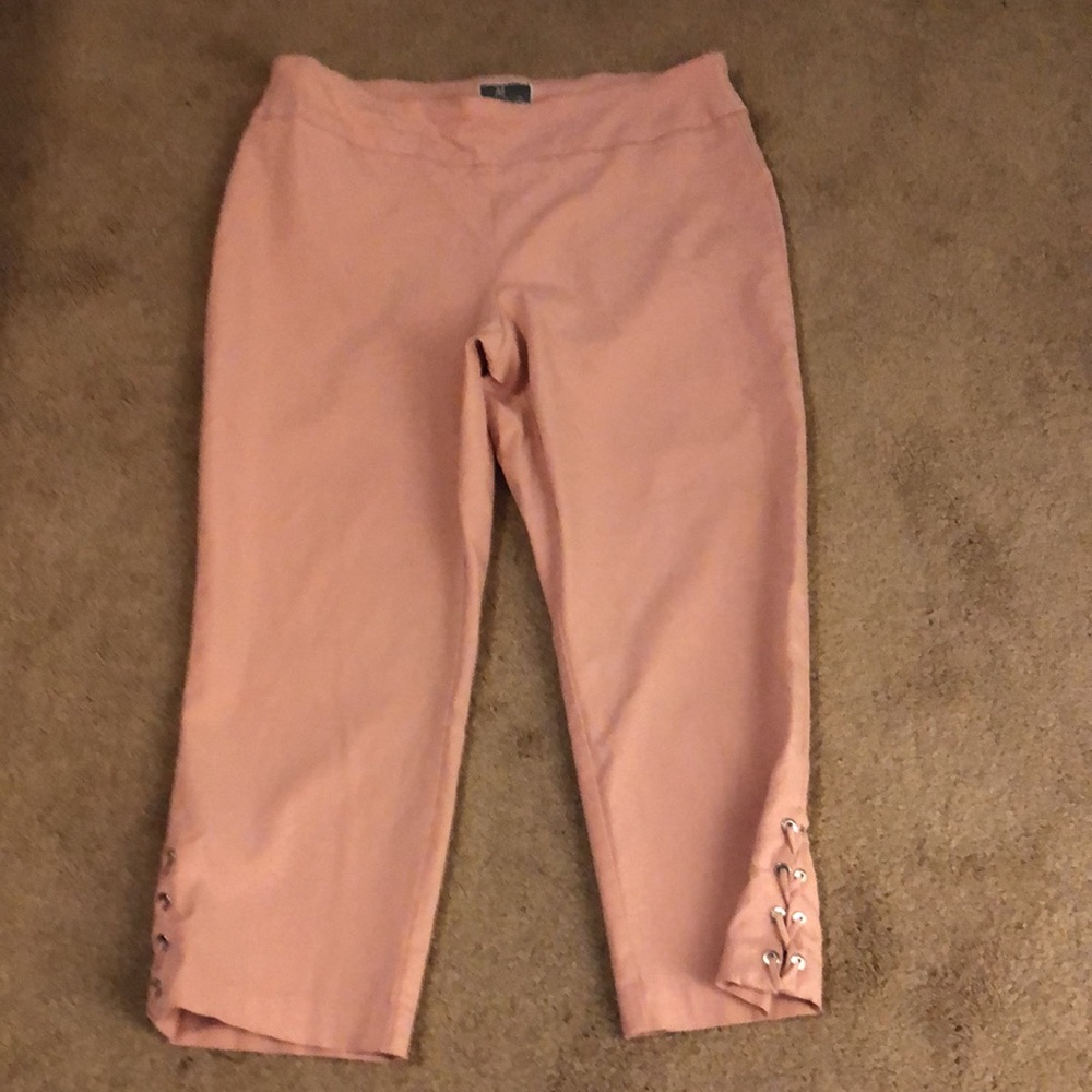 L/N Stretch Dress Capris in Light Pink by JM Collection